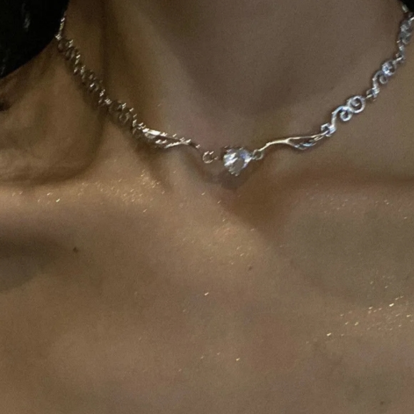 White Gold Plated - I am a princess necklace - Picture 3 of 10